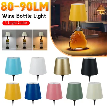 Drahtlose Weinflaschenlampe Typ C Lade Touch Control Weinflaschenlicht Dimmen LED Tischlampe Bar Café