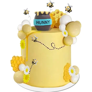 Honigglas-Kuchenaufsatz, Waben-Kuchenaufsatz für Geburtstag, Babyparty, alles Gute zum Geburtstag