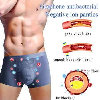 Herren Boxershorts mit Anionen Technologie Antibakteriell, Nahtlos, Mittlere Taillenhöhe, Komfortabel