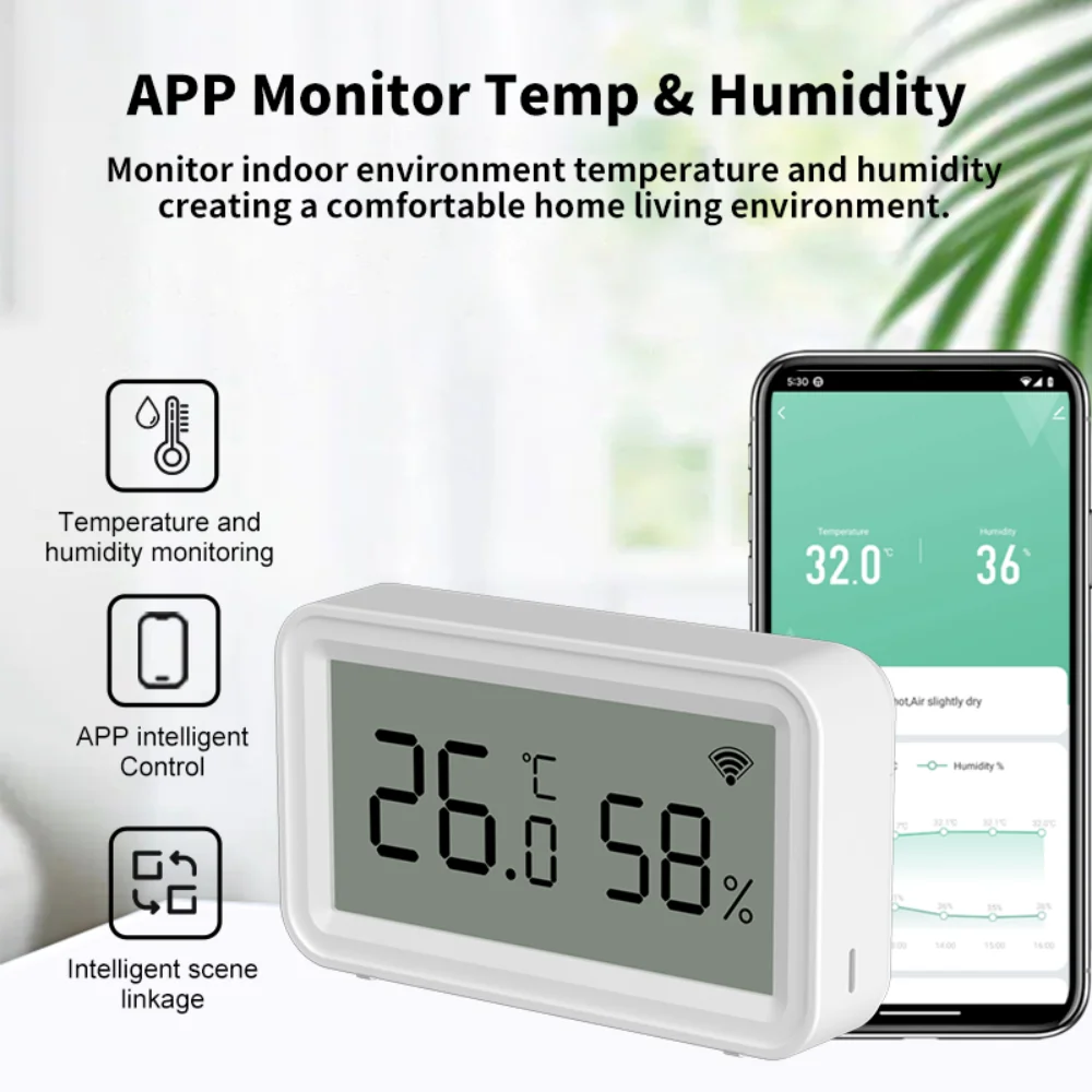 Tuya Wifi/Zigbee Temperatur Feuchtigkeit Sensor Thermometer – Bild 3