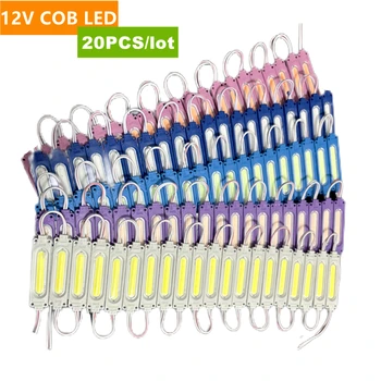 12V Mehrfarbige Led-Module COB Licht für Hintergrundbeleuchtung Shop Banner Wasserdicht IP65 (20 Stück)
