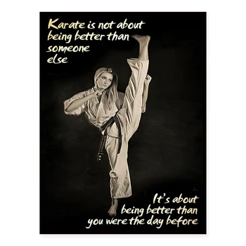 Karate-Mädchen-Poster, Kampfkunst-Poster, Karate ist nicht darüber, als jemand anderes zu sein, Poster, Heim