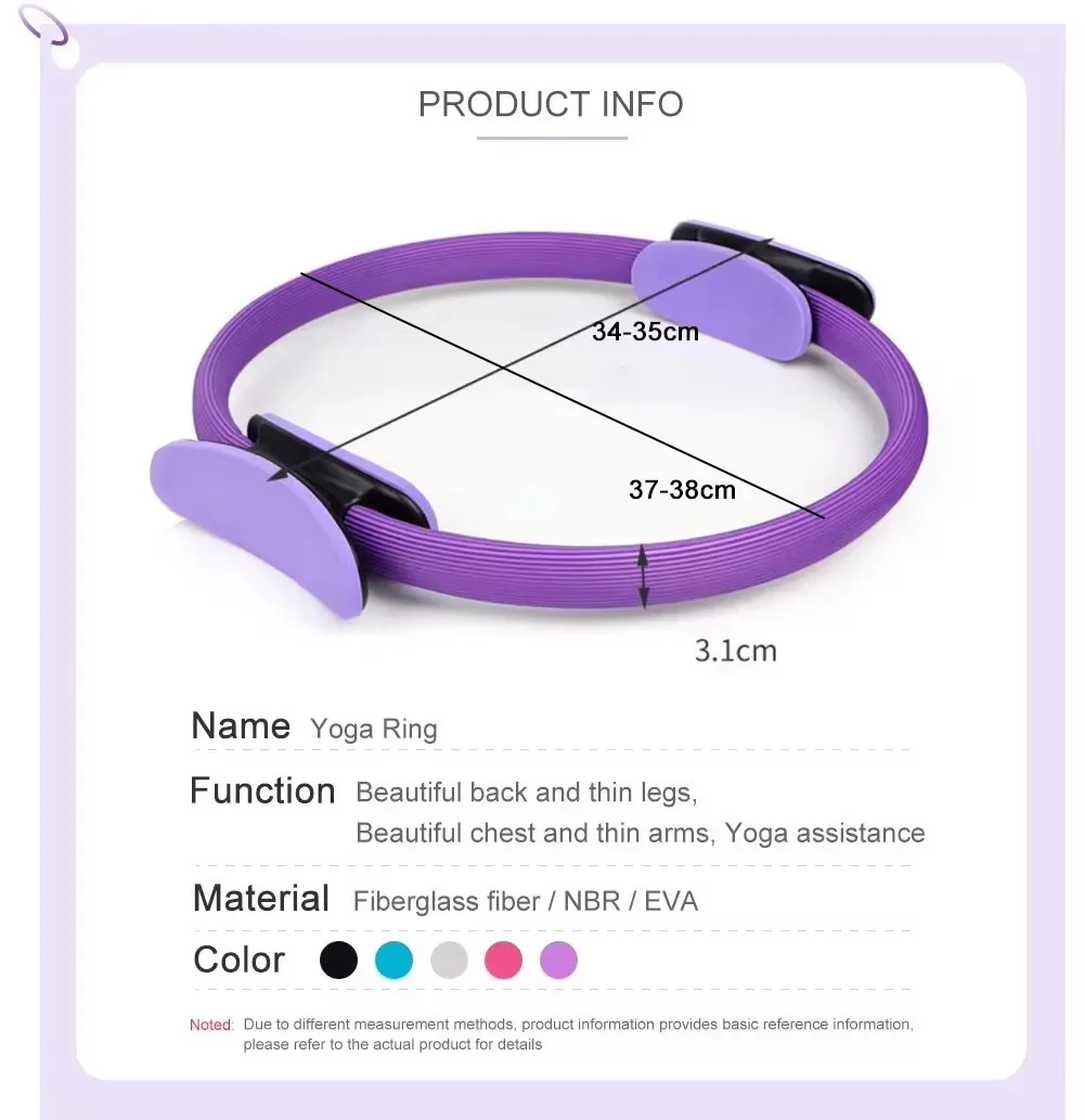 Yoga Fitness Ring Pilates Ring Frauen Mädchen Übung Hause – Bild 6