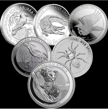 Australien Gold Silber Münzen Koala Krokodil Känguru Adler 1OZ Tier Gold Münze Souvenir Geschenke