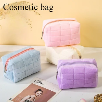 Niedliche Plüsch-Kosmetiktasche, Reise-Hautpflegeprodukt-Aufbewahrungstasche, Hochwertig Aussehende