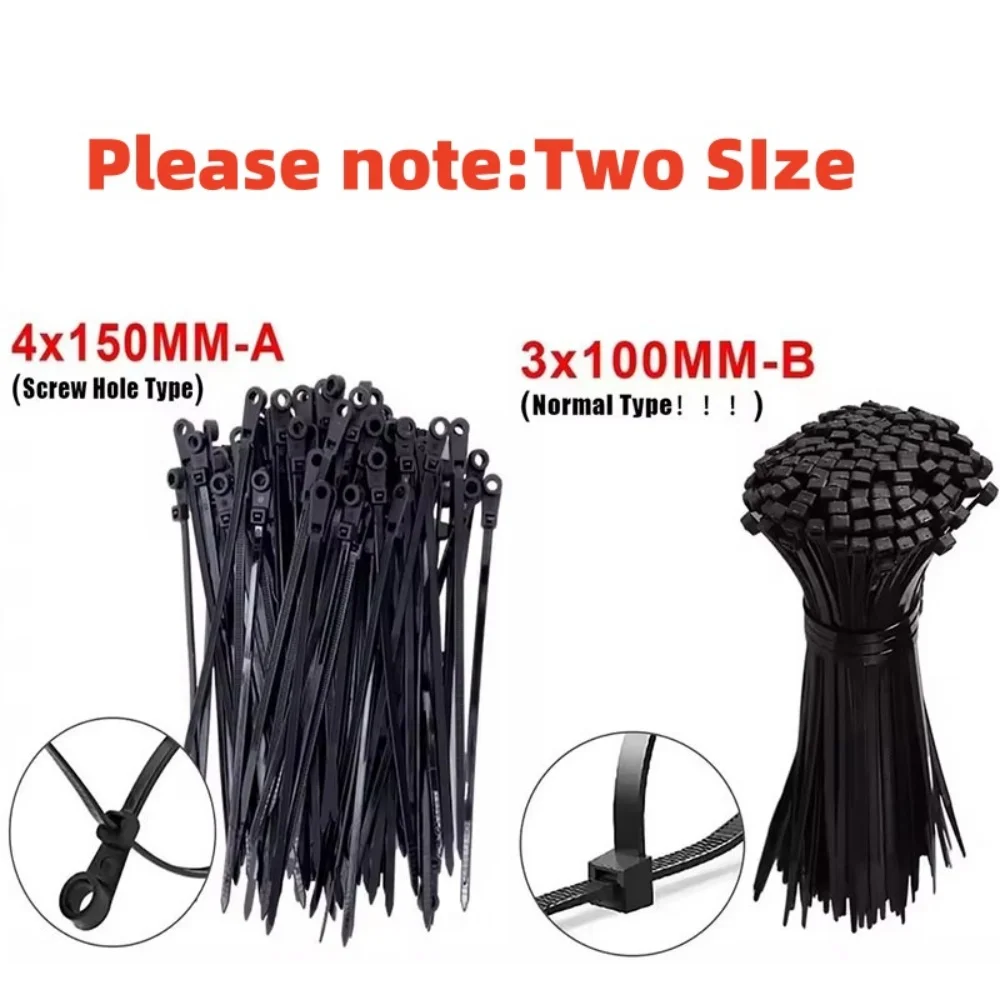 100 Stück Nylon-Kabelbinder mit Schraubenloch, vielseitig – Bild 3