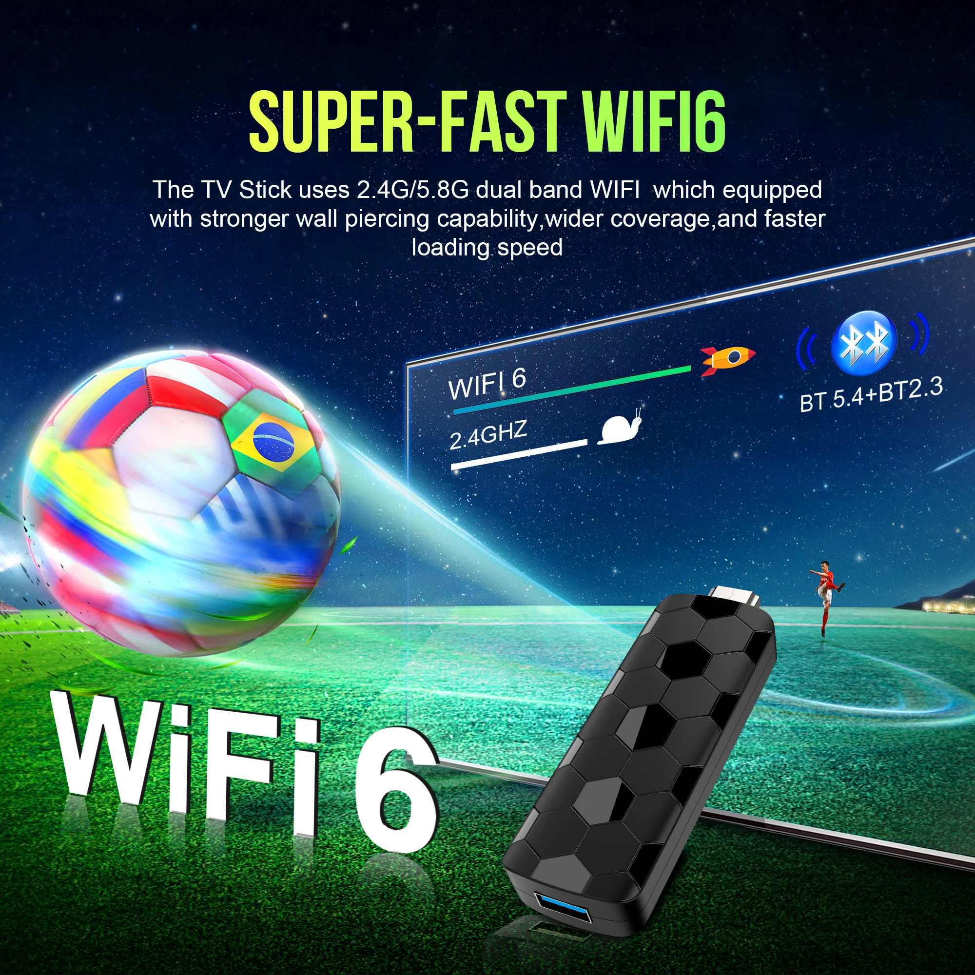Android TV-Stick 4K, Dual-WLAN, 8 GB RAM, 128 GB – Bild 3