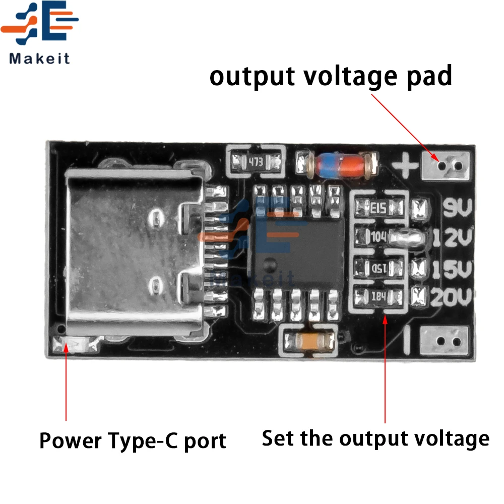 USB-C PD Trigger Board Modul PD/QC Decoy Board Schnellladung – Bild 3