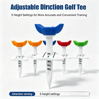 Golf-Tees mit großem Kopf, 33-55 mm, höhenverstellbar, für Golftraining (4 Stück)