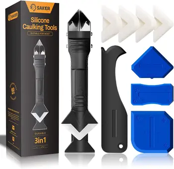Silikon-Dichtungsmittel-Applikator-Set: Glättungs- und Entfernungswerkzeuge für Bodendichtungen (9 Stück)