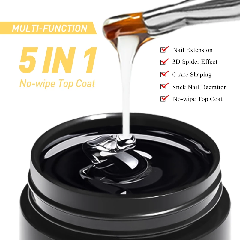 MTSSII 8 ml 5 IN 1 No-wipe Top Coat Verstärkung Gel Nagellack – Bild 3