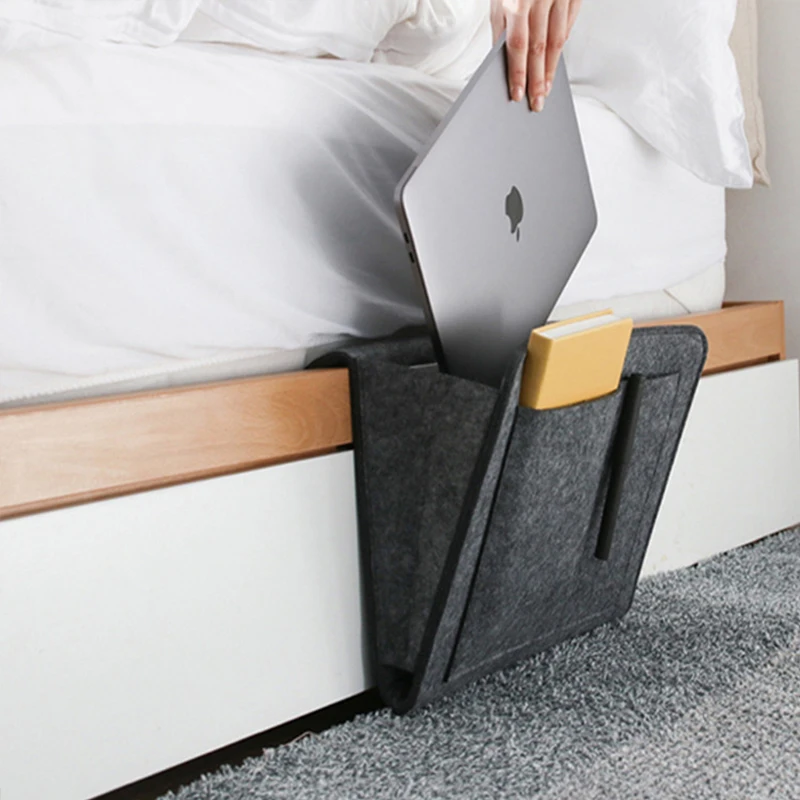 Filz Nachttisch Aufbewahrungstasche Beutel Bett Schreibtisch – Bild 6