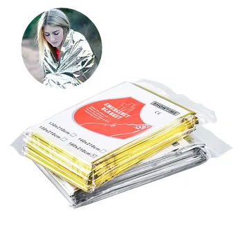Notfalldecke Outdoor Survival Rescue Erste-Hilfe-Folie Thermodecke Hypothermie Winddicht Mehrzweck für Explore