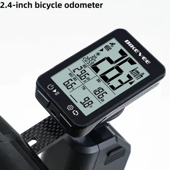 GPS-Fahrradcomputer, kabelloser Fahrradcomputer, 2,4-LCD-Bildschirm, Radfahren, Tachometer, Kilometerzähler