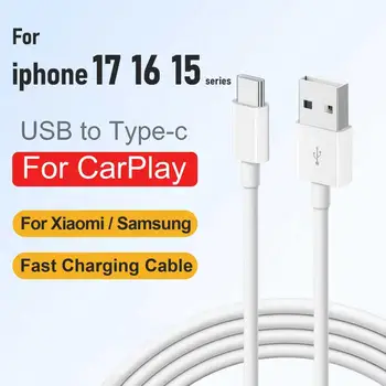 USB auf Typ-C Schnellladekabel für iPhone 17 Pro Max 16 Plus 15 Samsung Xiaomi Oneplus Carplay Lade