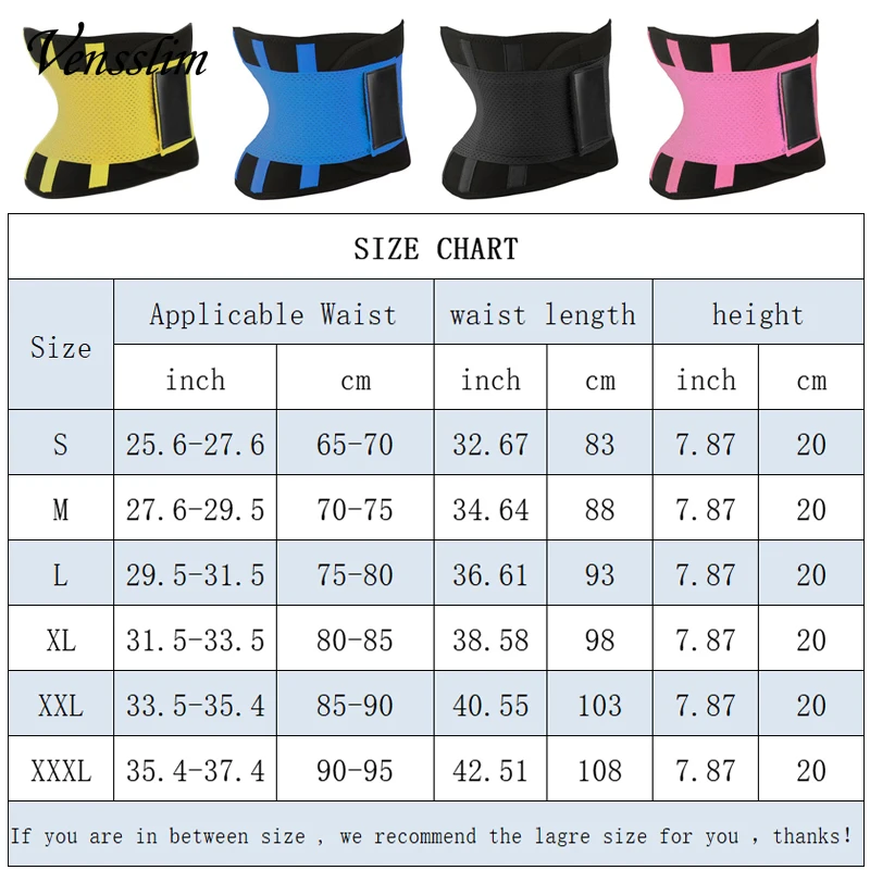 Vensslim Frauen Sauna Schweiß Bauch Trimmer Gürtel Taille – Bild 2