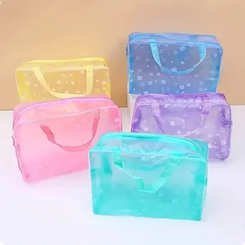 Transparente Kulturbeutel Verpackung Reise Kosmetik Tasche Wasserdichte Reisetasche Kulturbeutel (5 Stück)