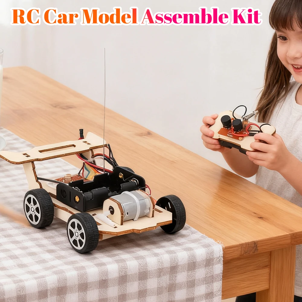 DIY RC Auto Modell Montieren Kit Mini Lehre Lernen STEM