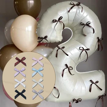 Mini-Satinbandschleifen DIY Schleife Luftballons Girlande Bogen für Schleife Geburtstag Babyparty Brautparty