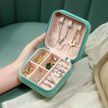 Schmuck Box Schmuck Ring Halskette Ohrring Lagerung Box Schmuck Veranstalter Hause Veranstalter Make-Up Tasche