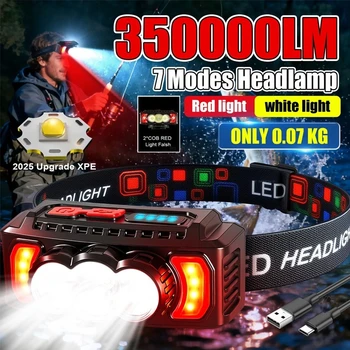 35000LM Stirnlampe, superleistungsstarke Taschenlampen, EDC-LED-Taschenlampe, tragbare Lichter