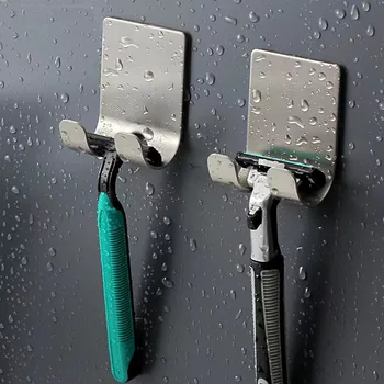 Bad Edelstahl Rasiermesser Halter Lagerung Haken Wand Männer Rasieren Rasierer Regal Schlag Rasiermesser Rack