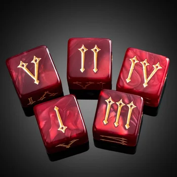 Römische Schrift D6 Würfel 16MM Perle Textur Würfel 6 Seite Würfel Set für Tabletop Rolle spielen (7 Stück)