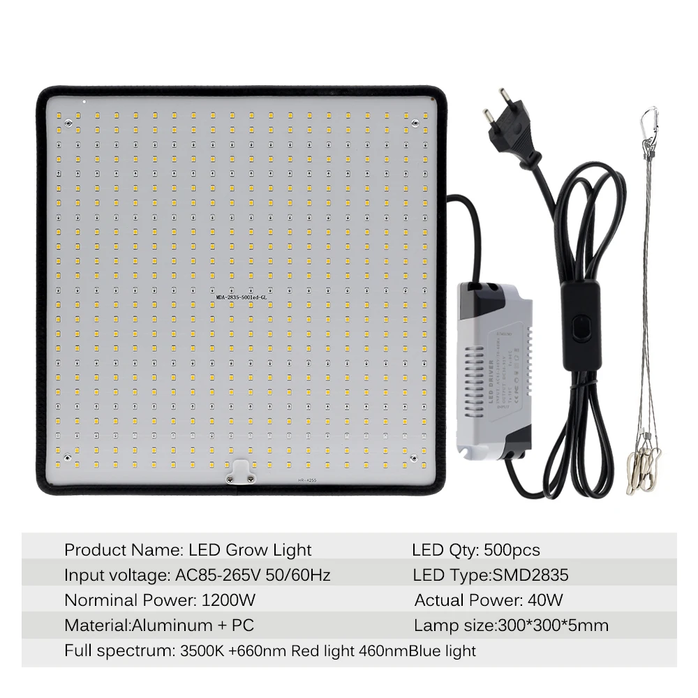 LED-Wachstumslicht, Vollspektrum, Phyto-Lampe, AC85–240 V, 40 – Bild 5