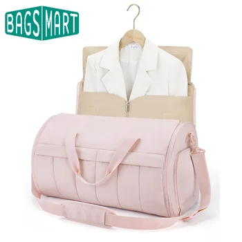 BAGSMART Reise-Seesack, 2-in-1-Kleidertaschen zum Aufhängen von Kleidung, Damen und Herren, umwandelbarer