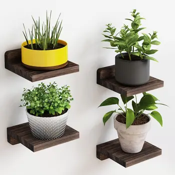 4er-Pack kleine schwebende Regale für die Wand, Holzregal, 5-Zoll-Ausstellungsleisten, Raumdekoration, Mini