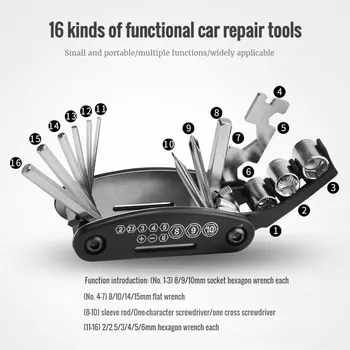 Tragbare Fahrrad Reparatur Tools Kit Fahrrad Reparatur Tools Kit Pumpe Reifen Patch Multi-funktionale