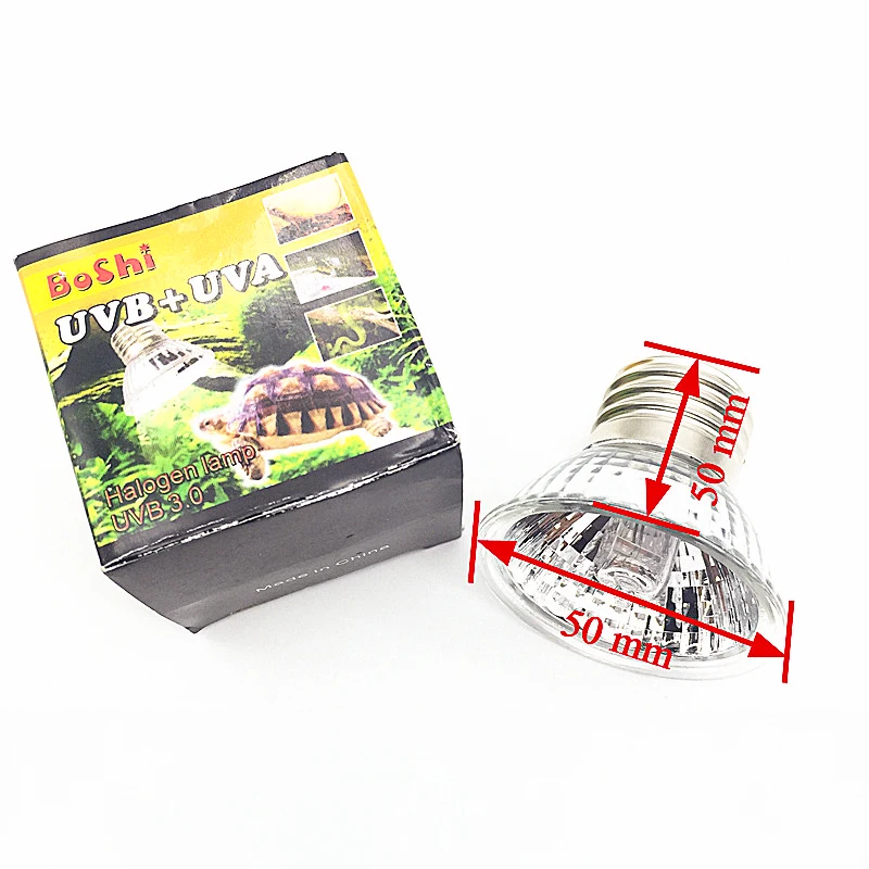 Reptil Lampe 25/50/75W UVA + UVB 3,0 Pet Wärme Lampe Lampe – Bild 2