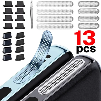 Universal Handy Lautsprecher Staub Mesh Aufkleber Micro USB Typ C Telefon Port Schutz Staub Stecker Pinzette