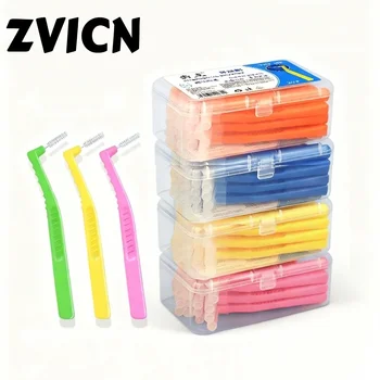 Verpackte L-förmige Interdentalbürsten für die Kieferorthopädie, Interdentalreiniger mit weichen (20 Stück)