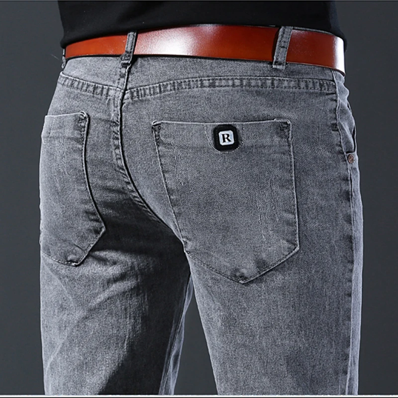 Jeans im neuen Stil, Slim-Fit für Herren, bequeme, elastische – Bild 5