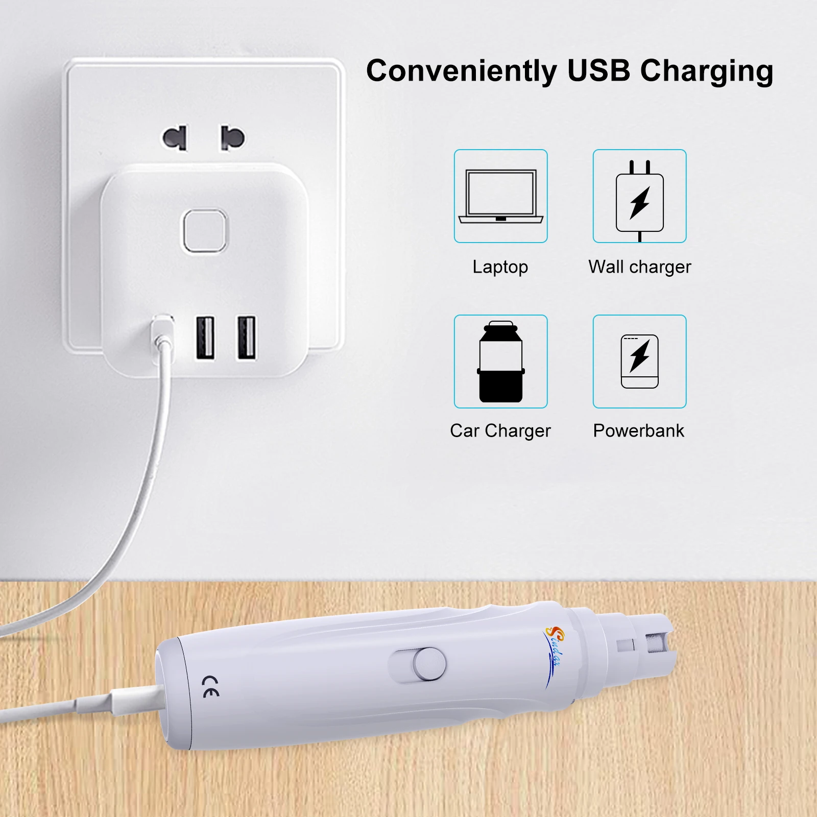 Hunde-Nagelschleifer, USB wiederaufladbar, elektrischer – Bild 6