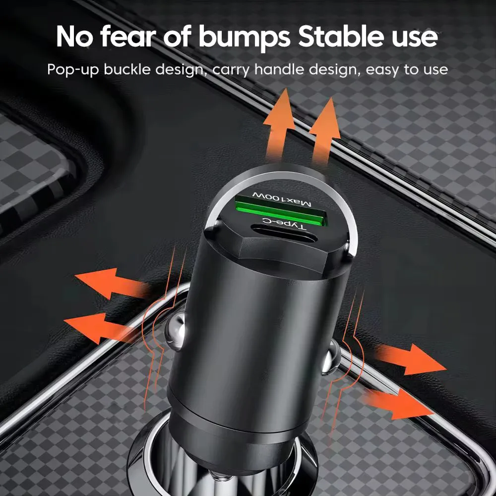 Mini Auto-Ladegerät 100 W mit USB-C PD und QC 3.0 – Bild 3