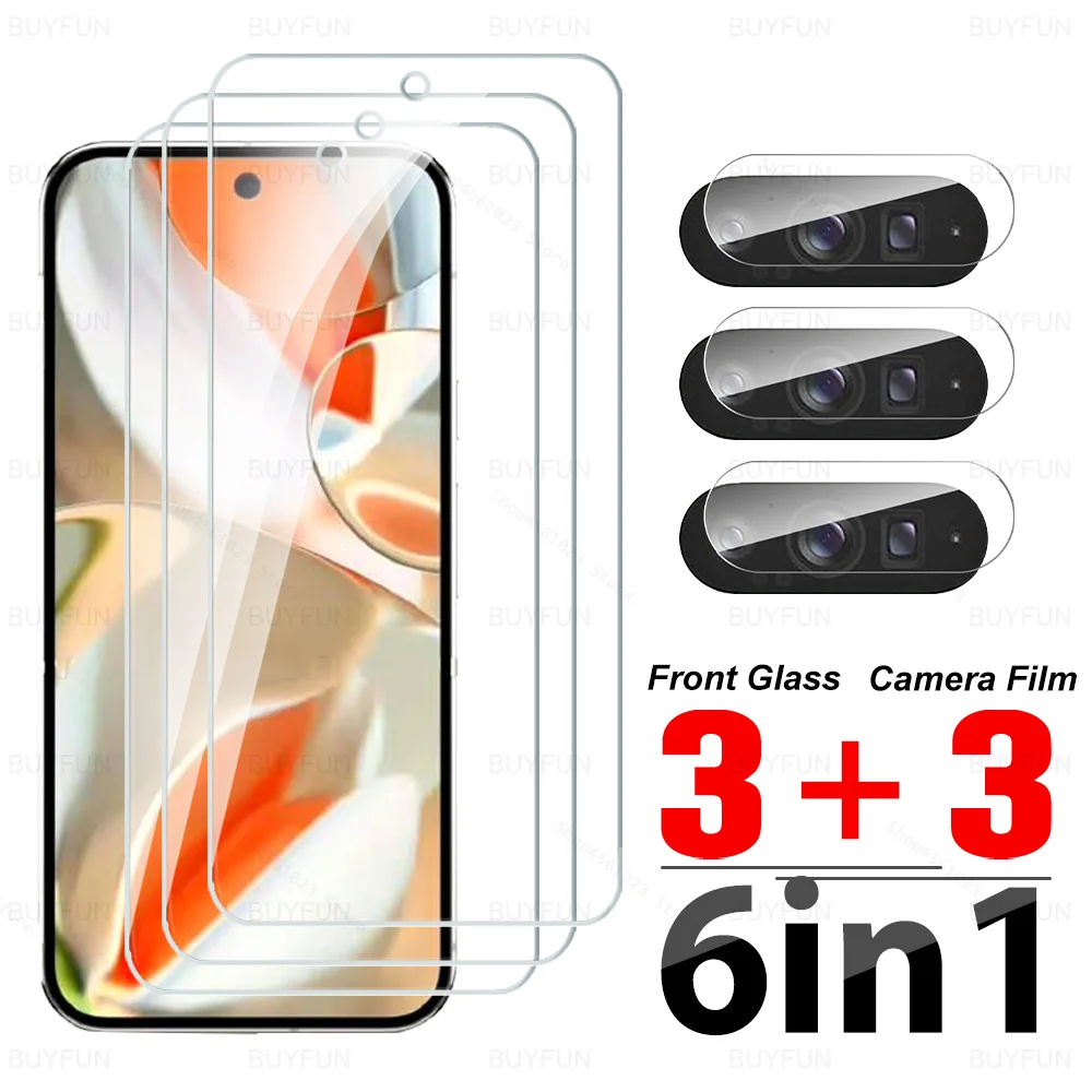 6-in-1 Glasfolie für Google Pixel 9 10 Pro XL 10a Schutzhülle