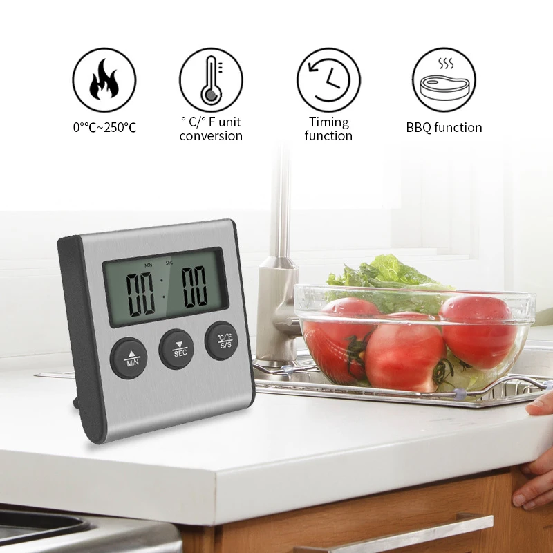 Digitales Küchenthermometer für Fleisch und Lebensmittel – Bild 6