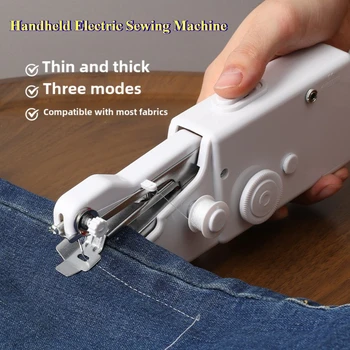 Tragbare Mini-Nähmaschine Handgehaltene Elektrische Nähmaschine mit Spule Geeignet für Handarbeit und Manuelle