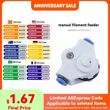 Verbesserter manueller Filament-Feeder, Handrad-Roll-Feeder, anwendbar auf alle 3D-Drucker, seidig glatte