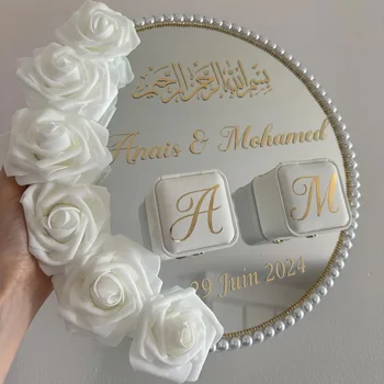 Runde Acryl-Esstisch-Spiegelplatte, geeignet für Ringplatte, Hochzeiten, Geschenkpartys und Geburtstagsfeiern