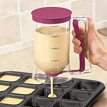 900 ml Teigspender, handgehaltener, abgestufter Trichter, Teigspender für Pfannkuchen, Cupcakes, Kuchen
