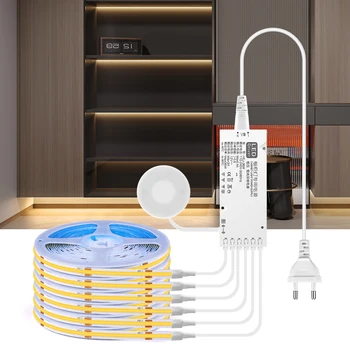 Cob LED-Streifen Licht unter Schrank Sammlung Display Touch Dimmer Bücherregal Kleider schrank Bewegungs