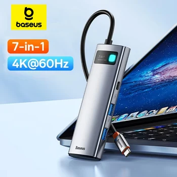 USB-C Hub 7-in-1 mit HDMI 4K 60 Hz, 3× USB 3.0, SD/TF und 100 W PD