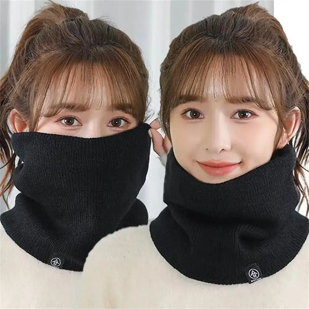 Mode Frauen Gestrickte Schal Solide Kaschmir Wie Winter Snood – Bild 2