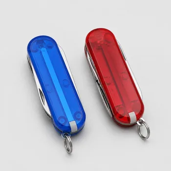 2er-Pack Mehrfarbiges Mini-Klappwerkzeug Tragbares Kompaktes Outdoor-Überlebens-Notfallwerkzeug für Tägliche