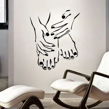 Nail Art Studio Wandtattoo Pediküre Maniküre Salon Design Polnische Vinyl Wandaufkleber Mode Schlafzimmer