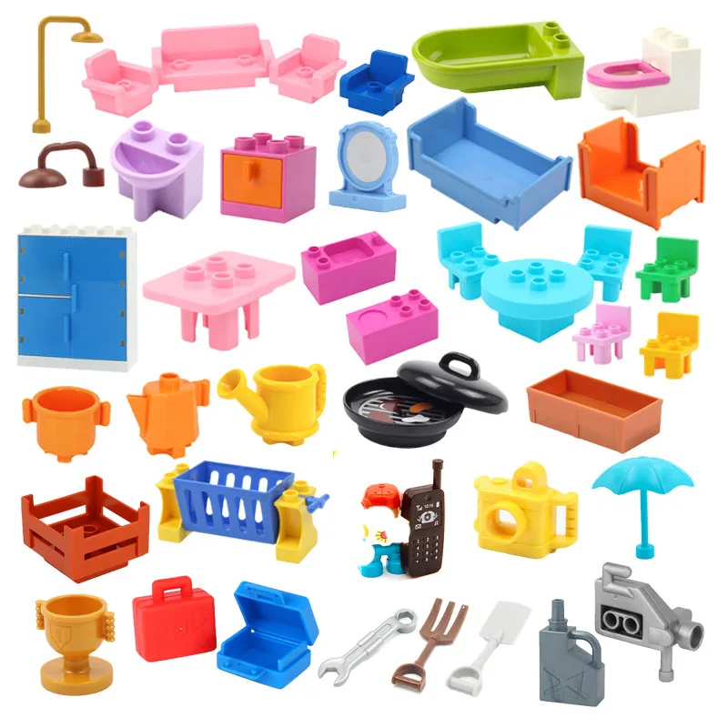 Spielen Haus Große Bausteine Möbel Zubehör Utensil Tisch