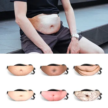 Lustige Pop Dad Bod Geldgürteltasche für Herren - Kreative Mode-Bauchtasche für Reisen